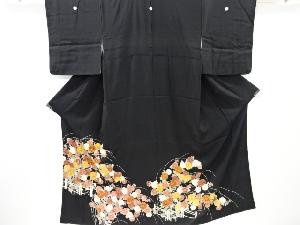 アンティーク　菊模様刺繍留袖(比翼付き)